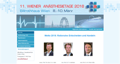 Desktop Screenshot of anaesthesietage.at